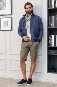 Шорты из хлопка цвета бежевого хаки  (SH-VB 6311 Green)