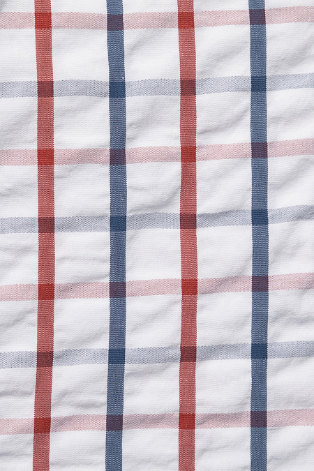 Модная мужская рубашка в клетку с длинным рукавом  арт. SL 902020 R 91AG/302115 от Meucci (Италия) - фото. Цвет: Сине-красная клетка на белом. Купить в интернет-магазине https://shop.meucci.ru

