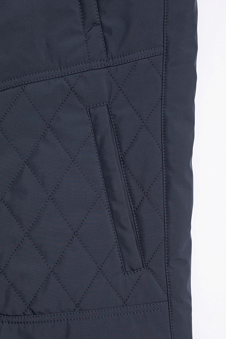 Утепленная куртка-пиджак со вставками из стеганого полотна для мужчин бренда Meucci (Италия), арт. 2797 - фото. Цвет: Темно-синий. Купить в интернет-магазине https://shop.meucci.ru
