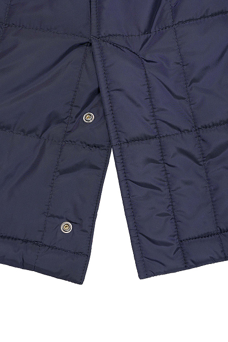 Стеганая куртка с меховым воротником  для мужчин бренда Meucci (Италия), арт. 6080 - фото. Цвет: Темно-синий. Купить в интернет-магазине https://shop.meucci.ru
