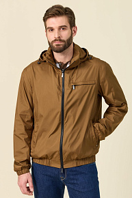 Ветровка с капюшоном песочно-коричневого цвета  (M-C-136 Gold)