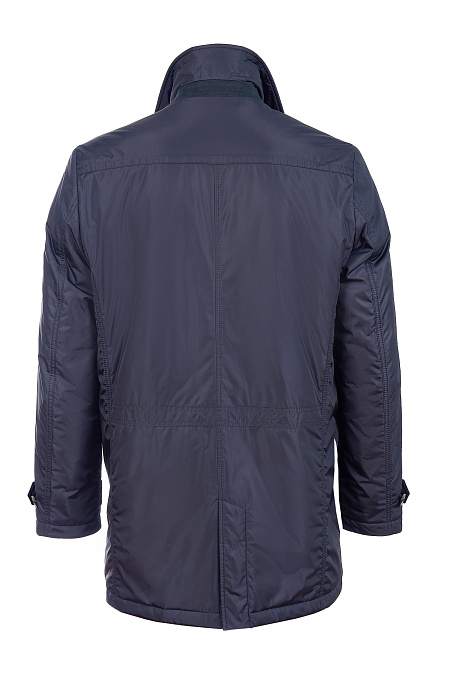 Утепленная куртка-плащ со съемной манишкой  для мужчин бренда Meucci (Италия), арт. 8008 - фото. Цвет: Темно-синий. Купить в интернет-магазине https://shop.meucci.ru
