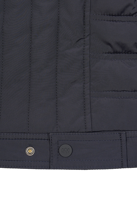 Короткий пуховик с капюшоном и меховой опушкой  для мужчин бренда Meucci (Италия), арт. 6888 - фото. Цвет: Темно-синий. Купить в интернет-магазине https://shop.meucci.ru
