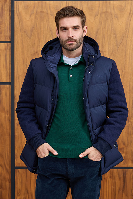 Мужской брендовый джемпер-поло зеленого цвета с застежкой на пуговицы арт. 33014/22025 GREEN Meucci (Италия) - фото. Цвет: Зеленый. Купить в интернет-магазине https://shop.meucci.ru

