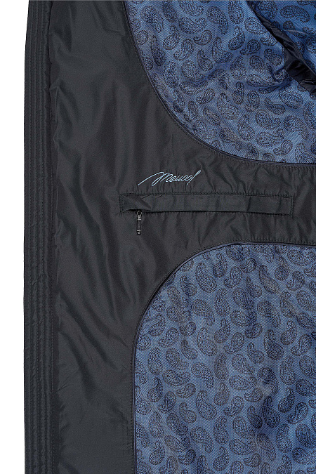 Утепленная стеганая куртка темно-зеленого цвета с капюшоном для мужчин бренда Meucci (Италия), арт. 8305 - фото. Цвет: Сине-зеленый. Купить в интернет-магазине https://shop.meucci.ru
