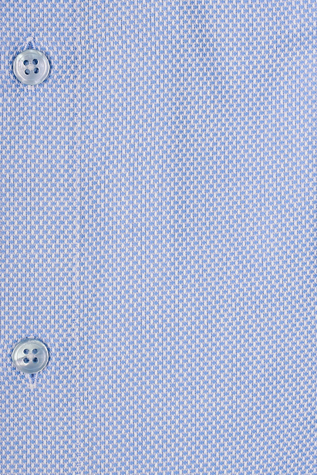 Модная мужская рубашка голубая с микродизайном арт. SL 9020 RL 0291 BAS/231127 от Meucci (Италия) - фото. Цвет: Голубой, микродизайн.
