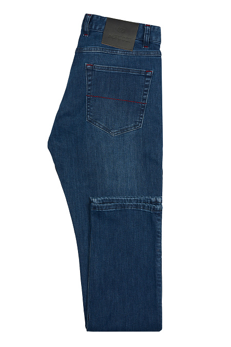 Мужские брендовые джинсы синие зауженные книзу арт. CLDBM 2201 SL Meucci (Италия) - фото. Цвет: Синий. Купить в интернет-магазине https://shop.meucci.ru
