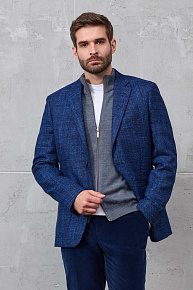 Пиджак с жаккардовым плетением нитей из шерсти мериноса и альпака  (MI 1200181DR/11744)